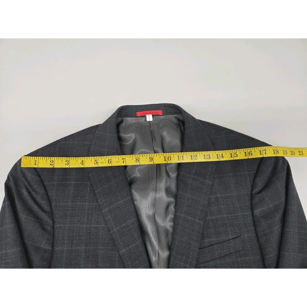 Mattarazi Uomo Men's Super 150's Australian Wool Window‎ Pane Blazer Size 52